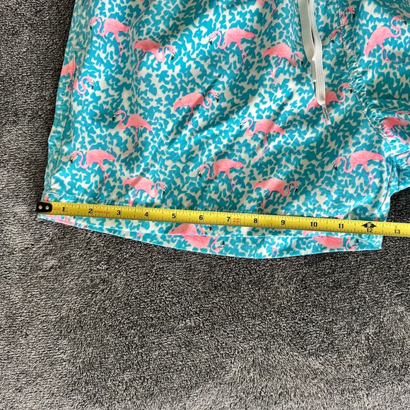 Chubbies Men's Classic Blue & Pink Domingo Flamingo Swim Trunks, Size Large - Picture 6 of 7